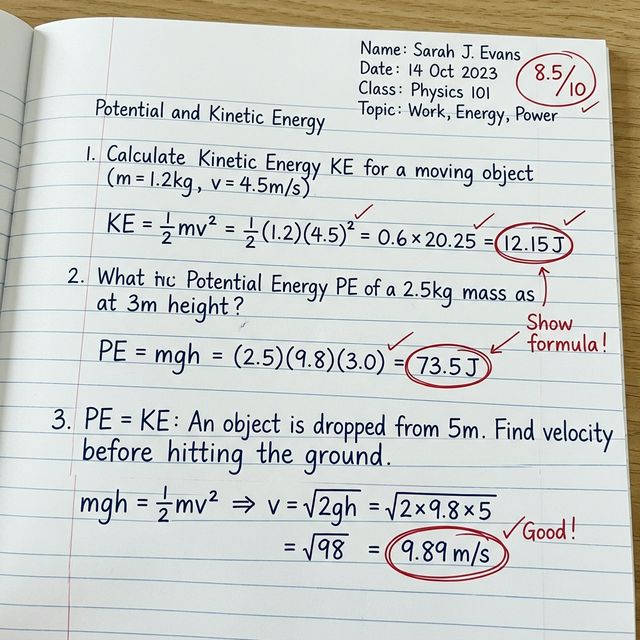 Handwritten paper scan